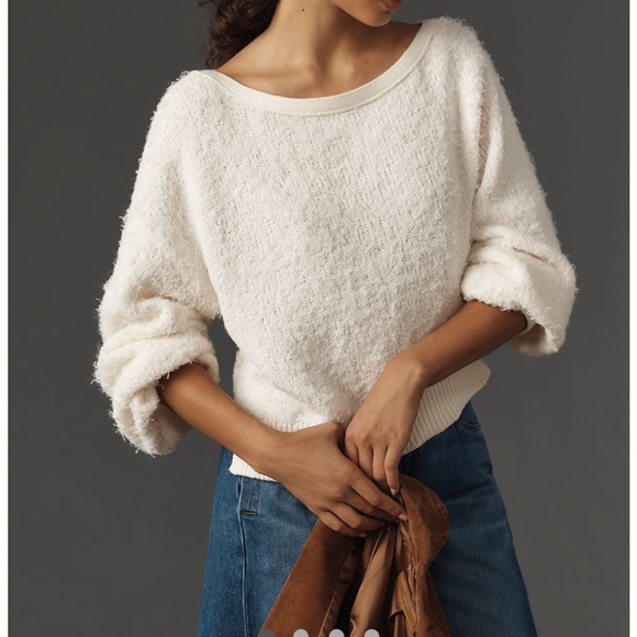 Anthropologie Sweater- Fluffy Asymmetrical - Picture 2 of 5